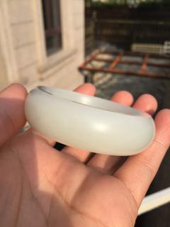 牛货!和田玉宽版手镯